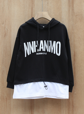 L妞系列130春秋装Ⅱ 品牌童装折扣/童套头休闲卫衣26322黑