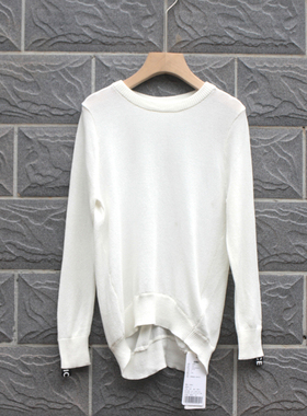 小系列120-150春装 品牌童装折扣/儿童套头薄长袖休闲毛衣53423白