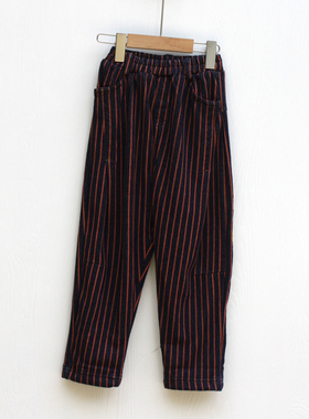 S-ZR系列120-150秋装 品牌童装折扣/儿童纯棉加厚长裤31361桔