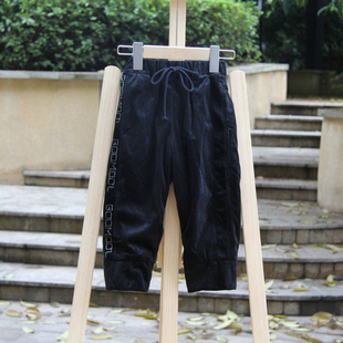 儿童加绒休闲中厚长裤 品.换标100 折扣 品牌童装 678黑 110秋冬装