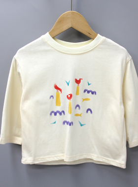 G安系列110春秋 童装品牌折扣/儿童打底T恤衫长袖16379奶白