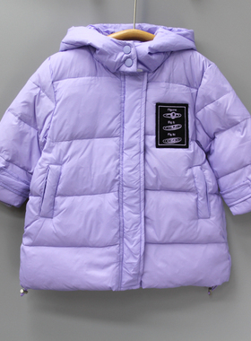 安系列80/90冬装 品牌童装折扣撤柜/儿童羽绒服中厚外套12084紫