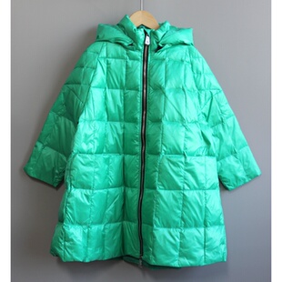 S-M家120-165冬装 品牌折扣童装/儿童羽绒服中厚外套49713绿