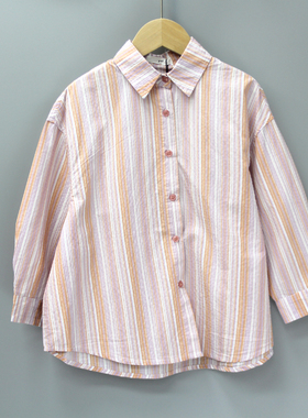 S衣Ch家110春秋 品牌童装折扣/童休闲长袖上衣衬衫91067粉