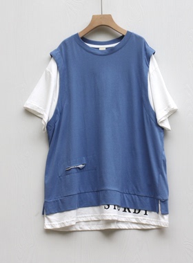 福利J欧系列165夏装 品牌童装折扣/儿童纯棉圆领短袖T恤98036兰