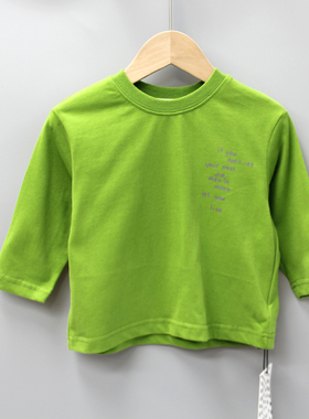 Y-U家80-110春秋 品牌童装折扣/儿童休闲长袖上衣T恤3050绿