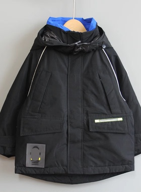S-Y家110冬装 品牌折扣童装/儿童羽绒服中厚外套42236黑