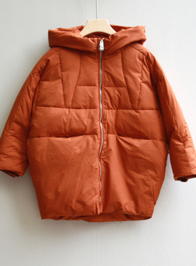 N宫系列100/110冬装 童装折扣/儿童带帽羽绒服厚款外套51890杏黄