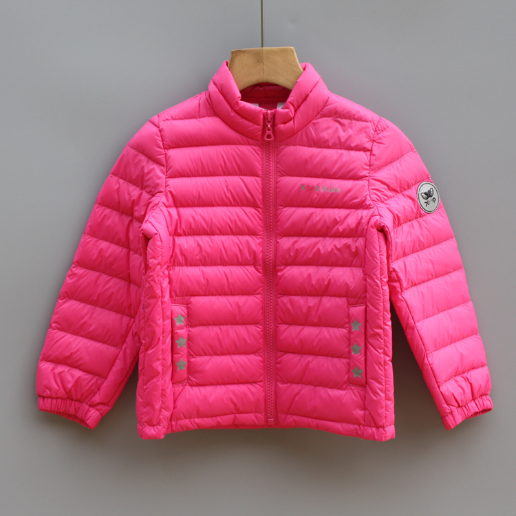 特系列90-110冬装 品牌童装撤柜折扣/女童轻薄羽绒服外套95160玫