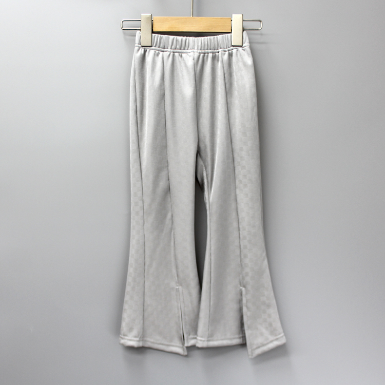 V亲gu家110-150春秋品牌折扣童装/童微喇休闲运动卫裤长裤51003灰