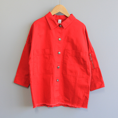 L星系列110/130秋冬*品牌童装折扣/儿开衫外套休闲风格61180红