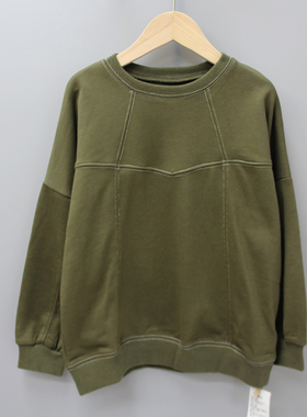 G多系列110-150春秋 品牌童装折扣/童休闲上衣纯棉卫衣衫2006绿