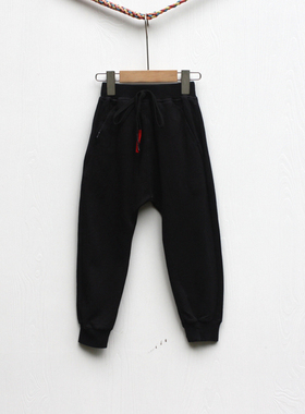 S爱系列110-150冬装 品牌童装折扣/儿童纯棉休闲运动长裤15025黑