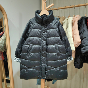S-M家110冬装 品牌折扣童装/童羽绒服休闲加厚外套16936黑