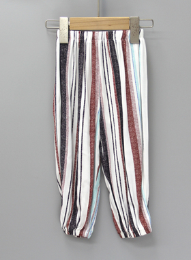 安系列80-120春夏 童装品牌折扣/小童薄款防蚊九分长裤58206咖