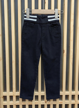 J-Y家105-160春秋 品牌童装折扣/儿童休闲梭织长裤39316黑