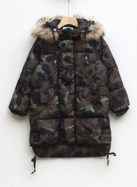 S爱系列120/130冬装 品牌童装折扣/童加厚棉袄棉衣外套35553军绿