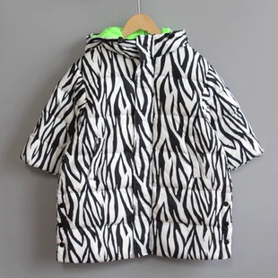 L放da镜120冬装 品牌童装折扣/童中厚羽绒服带帽外套63299白