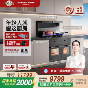 90星耀蒸烤独立集成灶家用烟灶联动猛火套装 立减20% 帅丰TJ5
