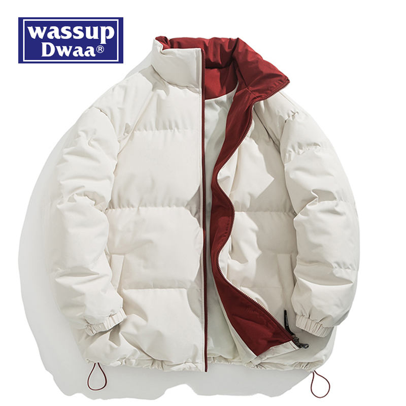 WASSUP棉服男士秋冬季撞色棉衣