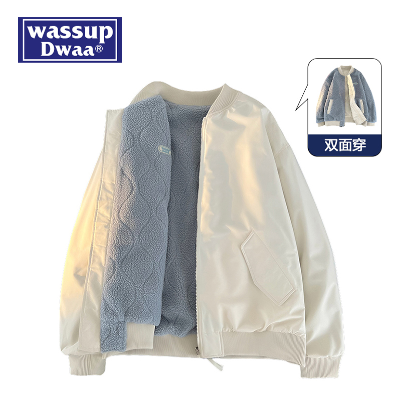 WASSUP双面穿棉衣男士秋冬款