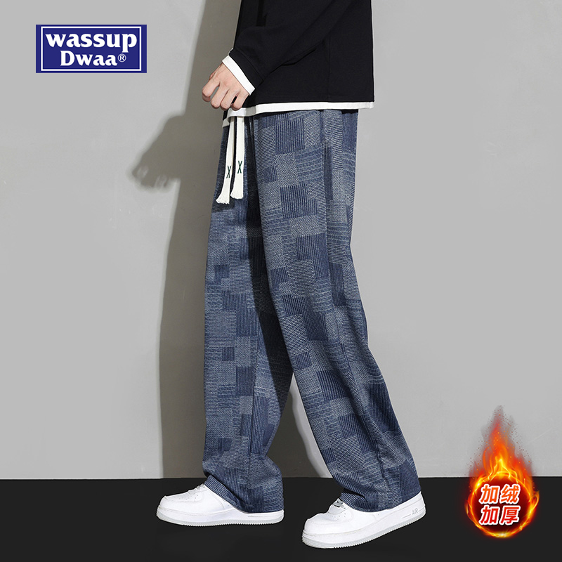 WASSUP加绒加厚男士裤子