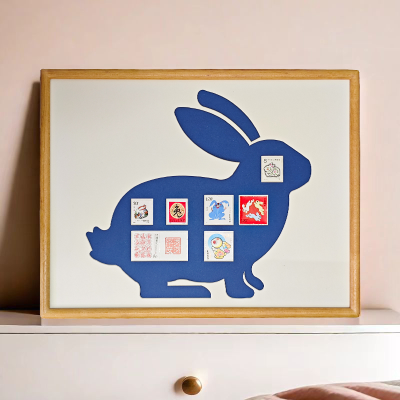 兔年生肖相框实木榫卯结构仪式感小礼物精美摆件送朋友生日礼物