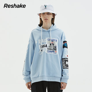 reshake华菲型格潮牌秋新款【商场同款】休闲连帽卫衣男