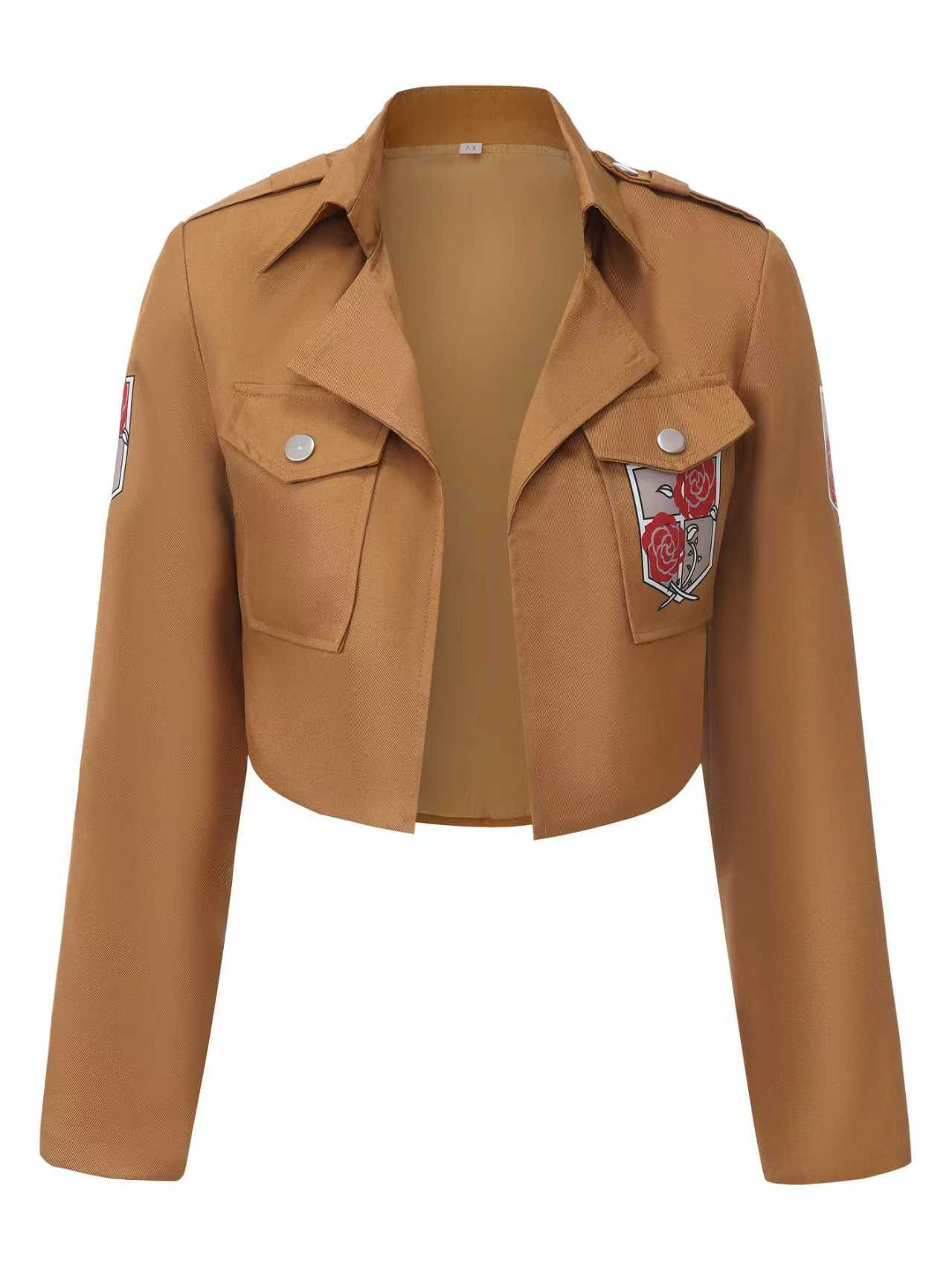 进击的巨人cos外套调查兵团驻扎兵团三笠艾伦兵长夹克上衣