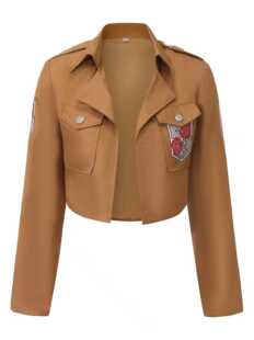 进击的巨人cos外套调查兵团驻扎兵团三笠艾伦兵长夹克上衣