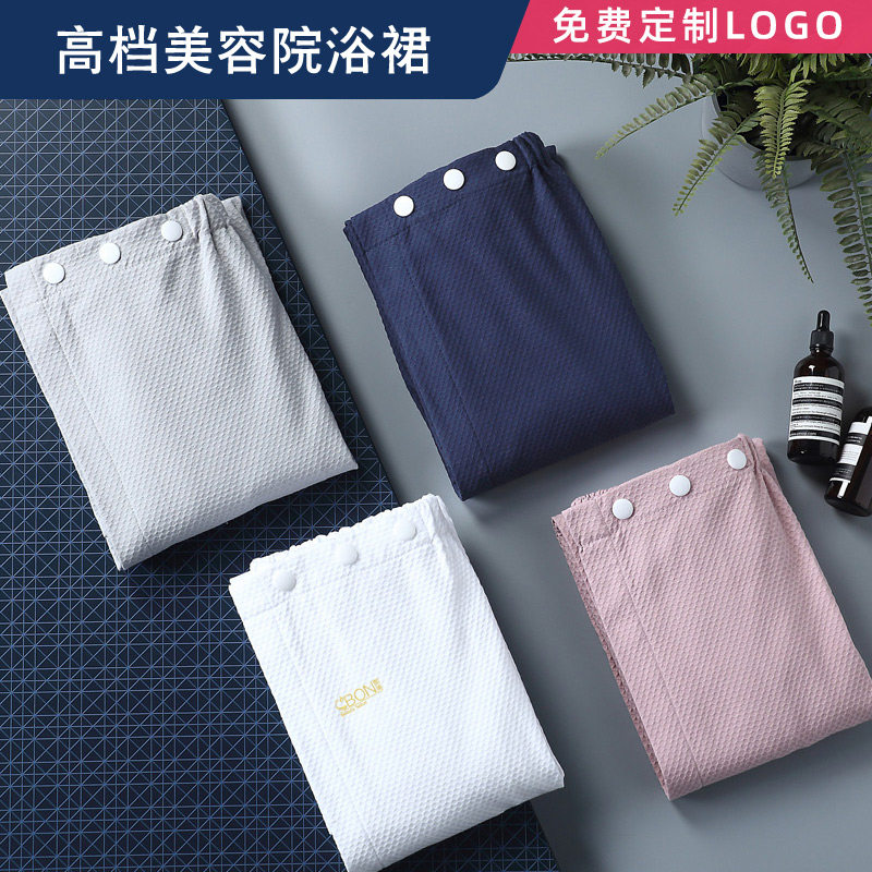 纯棉美容院客人袍睡裙顾客睡衣