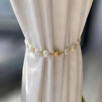 贝壳形状窗帘绑带创意轻奢高档一对装纱帘法式磁吸扣束带装饰点缀