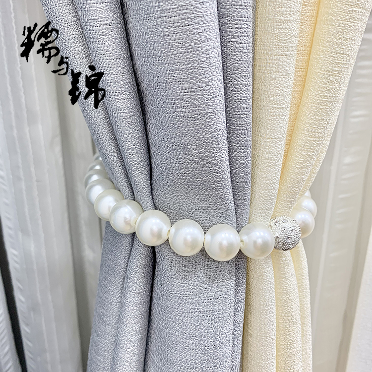 现代轻奢系带免打孔窗帘扣