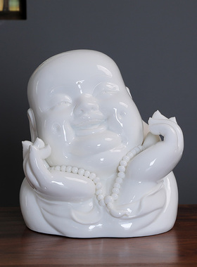陶瓷笑佛玄关摆件工艺品
