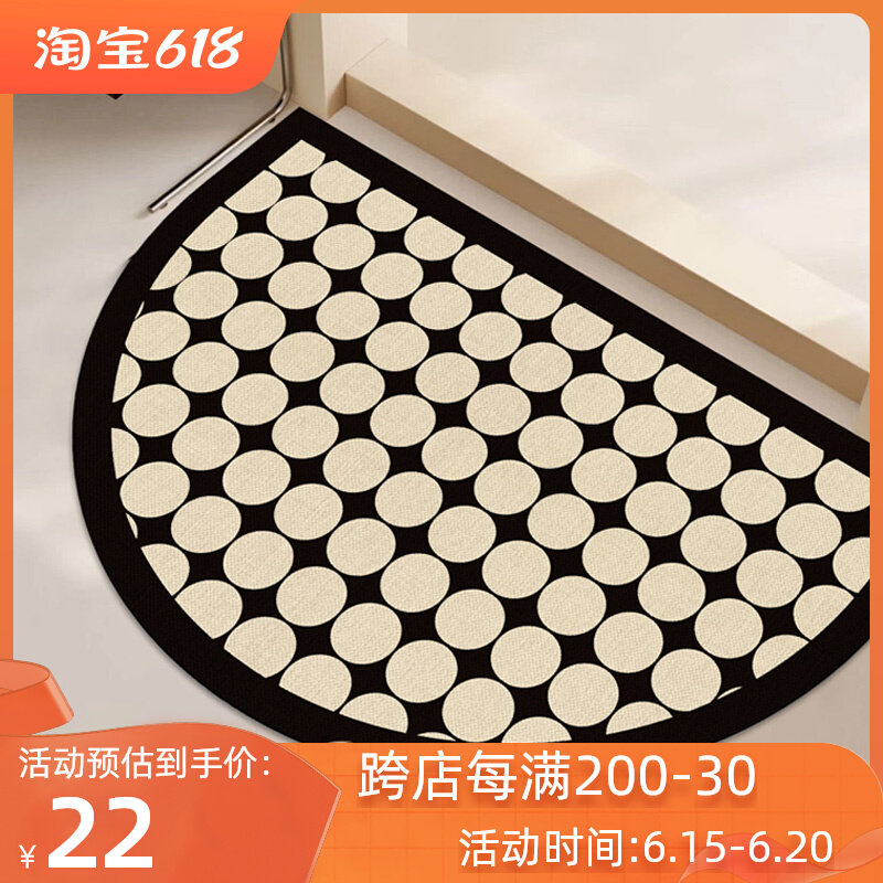 半圆形浴室硅藻泥地垫门口吸水防滑防摔脚垫淋浴房洗澡速干小地毯