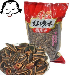 休闲零食坚果炒货香山2公斤红枣味葵花籽枣片瓜子一包包邮