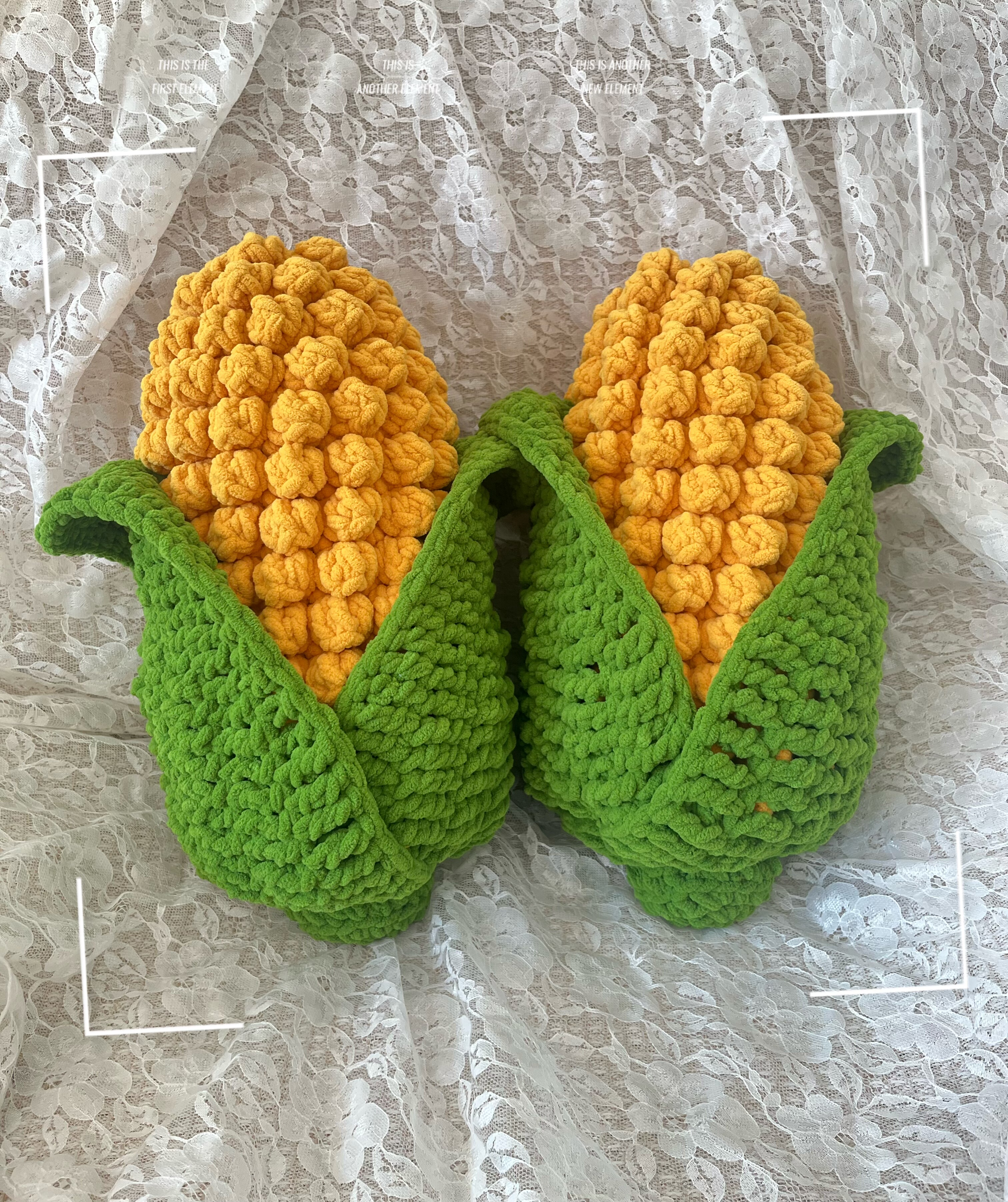 DIY玉米抱枕冰条线钩织新手工编织大玉米自制礼物可爱