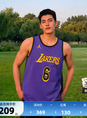 NBA官方正品Nike湖人队詹姆斯6号SW/AU版球衣背心运动速干篮球服