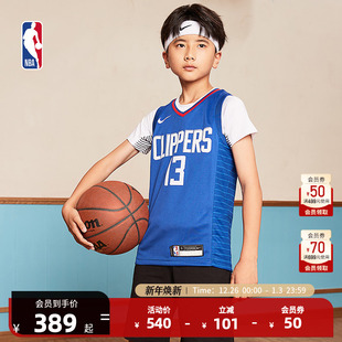 快船队 Kids 乔治 SWINGMAN 儿童篮球服大童球衣 NBA ICON Nike
