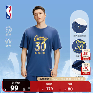 秋季 金州勇士斯蒂芬库里 运动休闲中性藏青T恤 系列 NBA球员号码