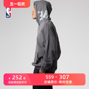 nba字母男运动休闲连帽卫衣