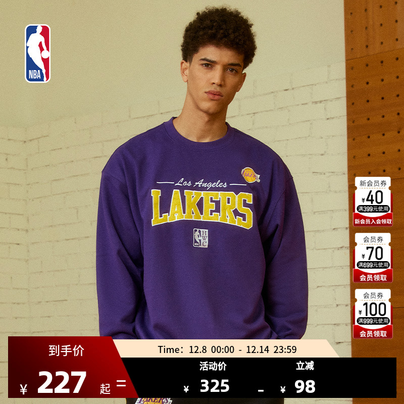 MITCHELL&NESS-NBA官方洛杉矶湖人Lifestyle男女同款运动圆领卫衣