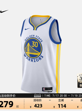 NBA官方Nike耐克勇士队库里男子SW版球衣运动速干透气背心篮球服