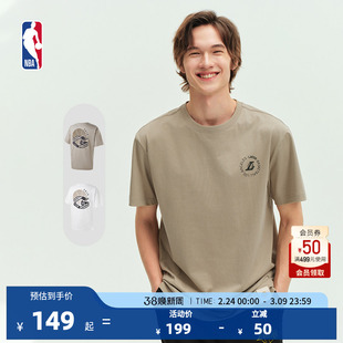 NBA官方勇士/湖人球队文化系列秋男女运动短袖T恤球衣风