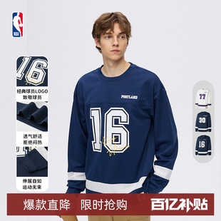 东契奇长袖 NBA官方正品 街舞风冰球服杨瀚森 库里 T恤男女同款