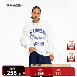 NESS公牛 湖人 尼克斯秋冬新款 T恤 NBA官方正品 男长袖 MITCHELL