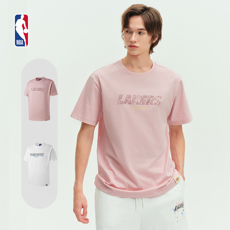 NBA官方湖人/勇士球队文化系列男女秋运动T恤短袖球衣风