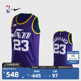 NBA官方正品 24賽季 新款 爵士隊(duì)馬爾卡寧男子速干投籃服球衣 NIKE23