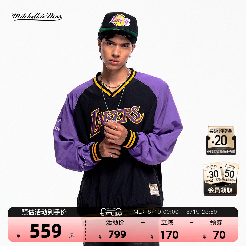 NBA勇士湖人90嘻哈复古卫衣