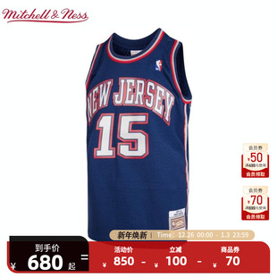 NBAMitchell&Ness官方新泽西篮网卡特06 复古SW球衣 07赛季